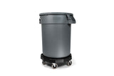 MAXIMUM Universal Commercial Heavy-Duty Resin Garbage Can Dolly, Black