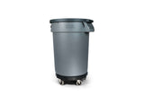 MAXIMUM Universal Commercial Heavy-Duty Resin Garbage Can Dolly, Black