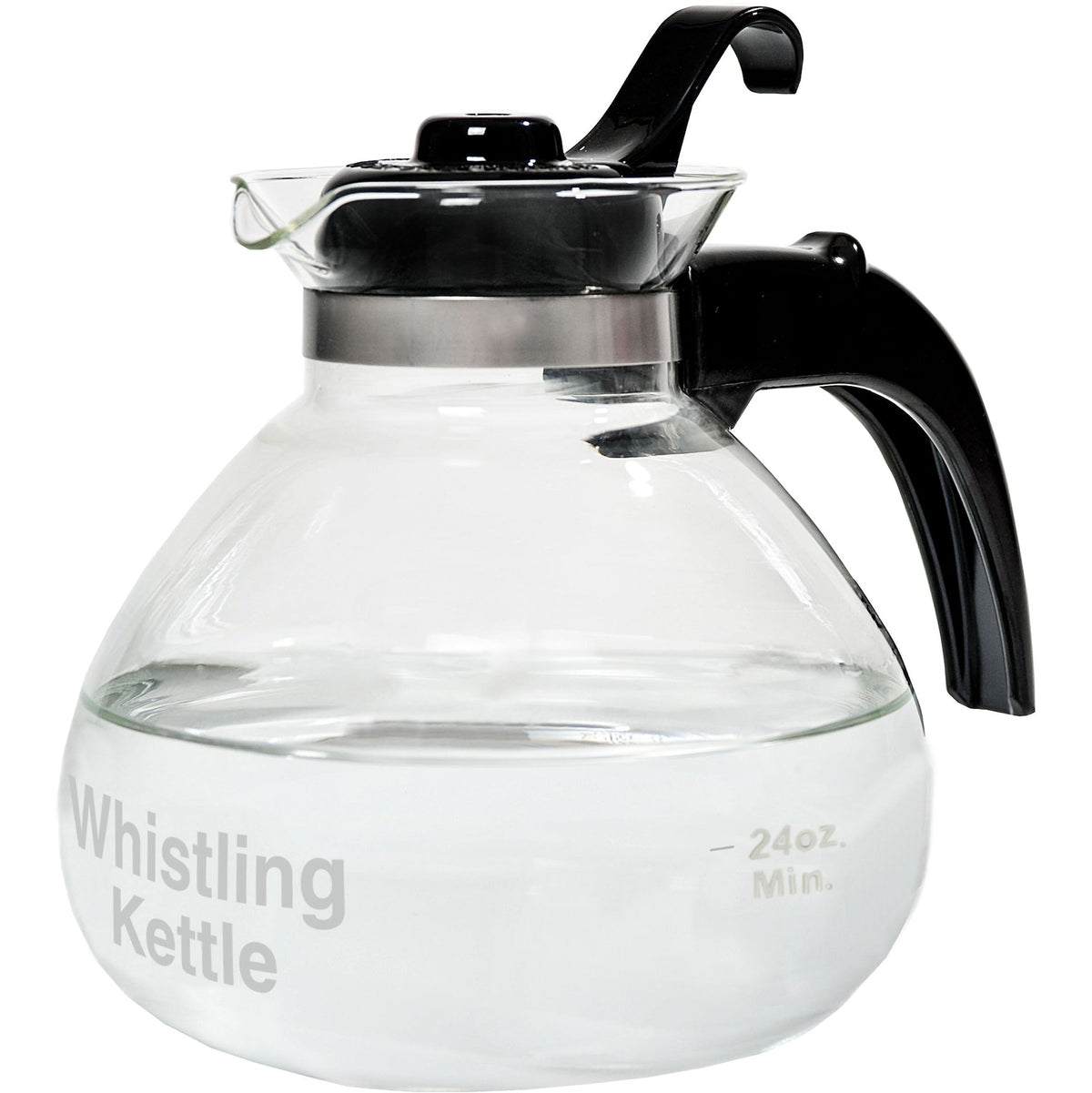 1.4L Glass Whistling Stovetop Kettle, Dishwasher Safe