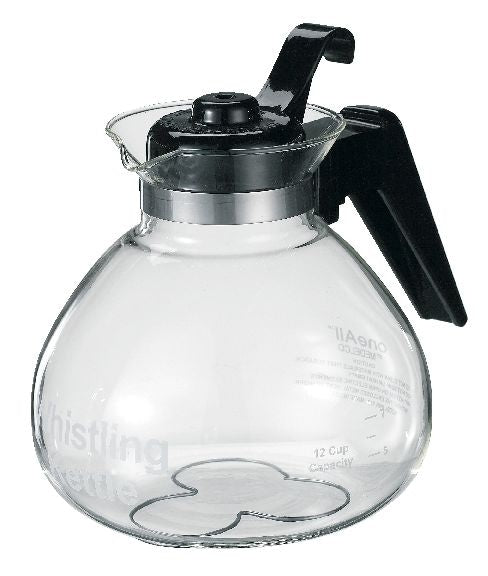1.4L Glass Whistling Stovetop Kettle, Dishwasher Safe