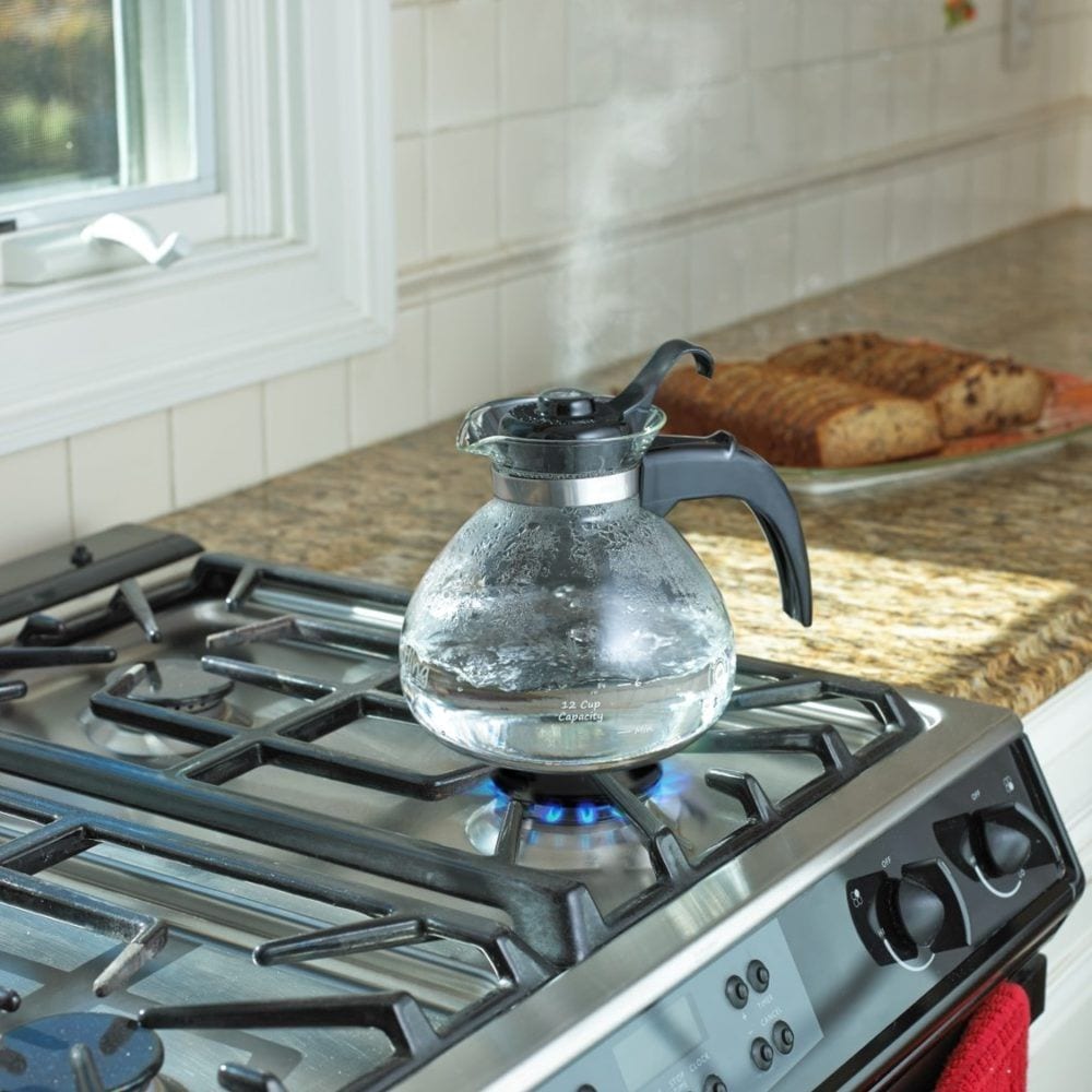 1.4L Glass Whistling Stovetop Kettle, Dishwasher Safe