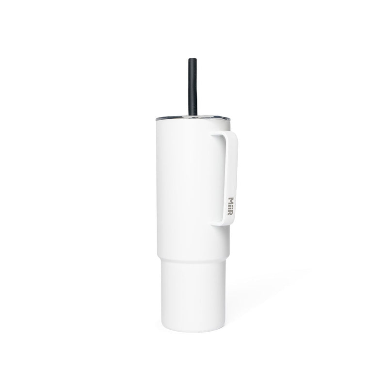 Stainless Steel Insulated All Day Straw Cup with Handle, White, 32-oz Z3685