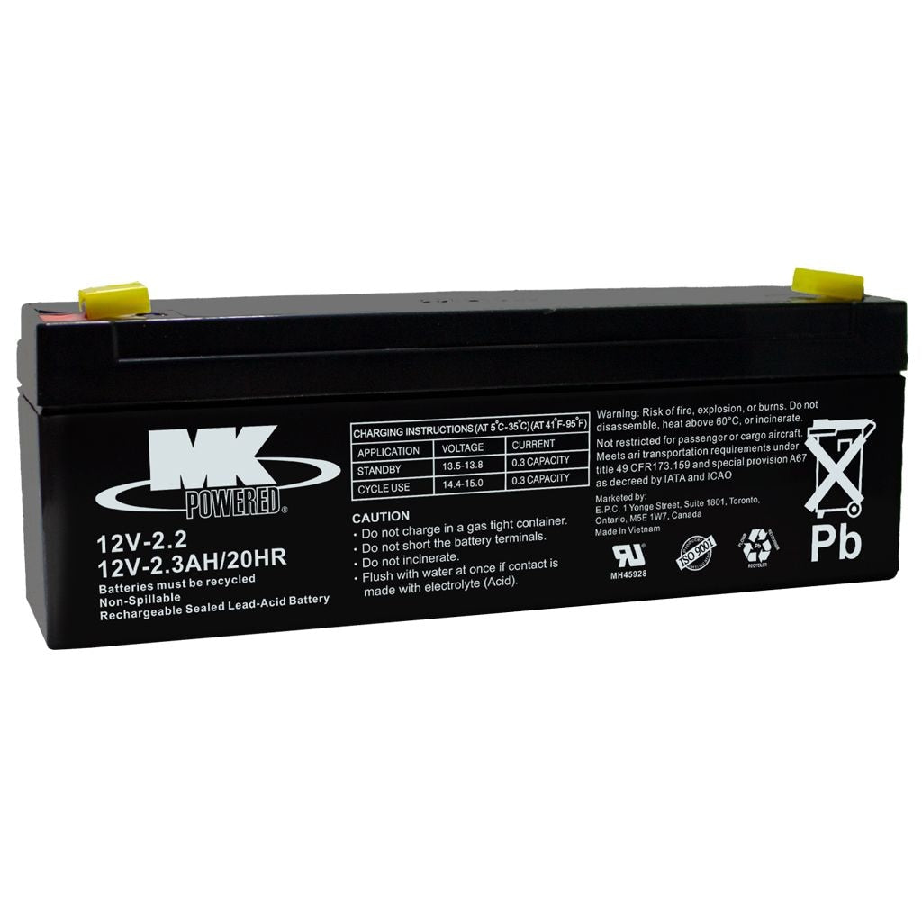 12-Volt 2.3 Ah SLA Battery, F1 Terminal