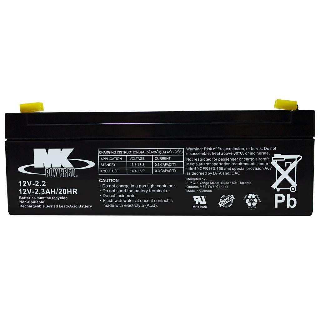 12-Volt 2.3 Ah SLA Battery, F1 Terminal