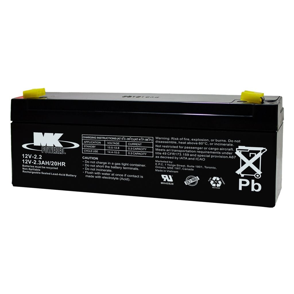 12-Volt 2.3 Ah SLA Battery, F1 Terminal