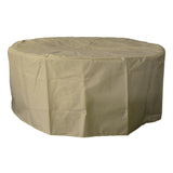 Jefferson Round Gas Fueled Outdoor Fire Bowl with PVC Cover, 40,000 BTUs, 13.7-in