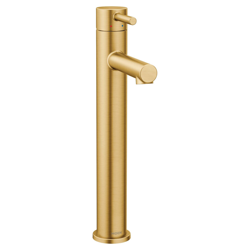 Align Single Handle High Arc Vessel Single Hole Bathroom Sink Faucet, WaterSense Certified, Brushed Gold M6979