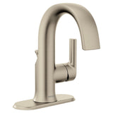 Doux Single Handle Single Hole Bathroom Sink Faucet, WaterSense Certified, Brushed Nickel