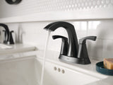 Lindor Double Handle Bathroom Faucet, Meets EPA WaterSense Criteria, Matte Black
