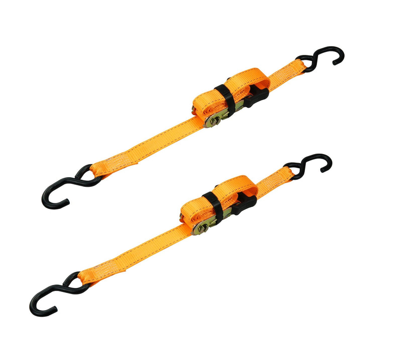 3,000-lb Heavy-Duty Sliding Ratchet Tie Down Straps, 1.25-in x 8-ft, 2-pk C1517