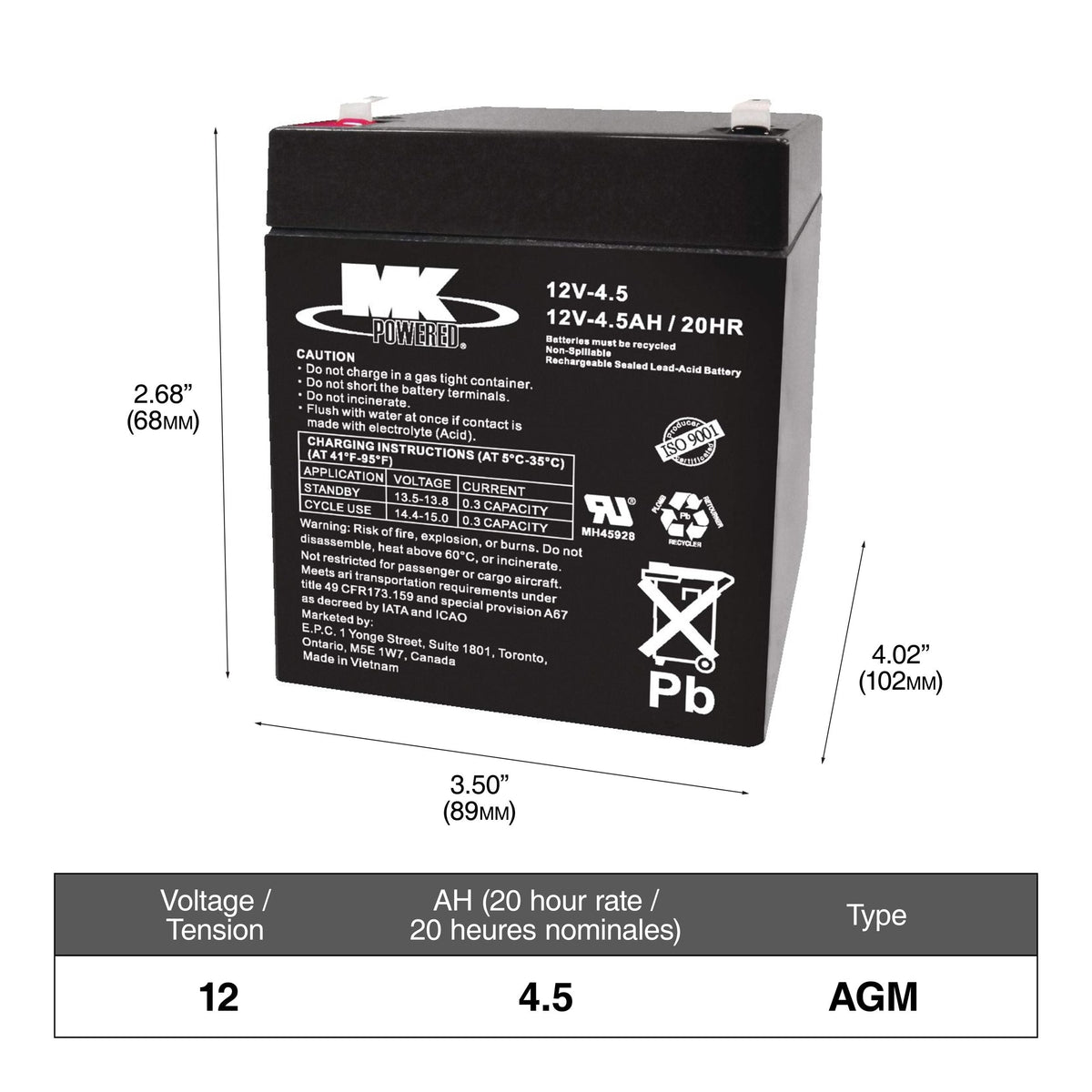 Group Size 75/86DT Battery, 650 CCA