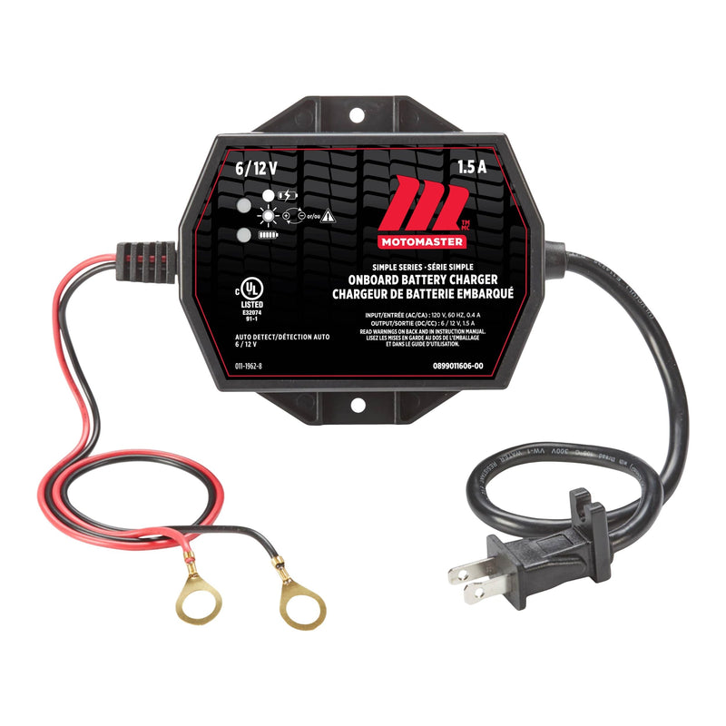 Simple Series Onboard Smart Battery Charger and Maintainer, Fully Automatic, 1.5-Amp, 6V/12V G7006