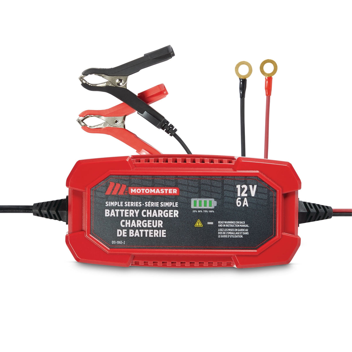 Simple Series Smart Battery Charger/Maintainer, Fully Automatic, 6-Amp, 12V