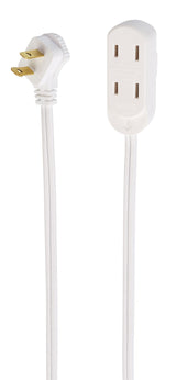 15-ft 16/2 Indoor Extension Cord, 3 Outlets, Flat Plug, White
