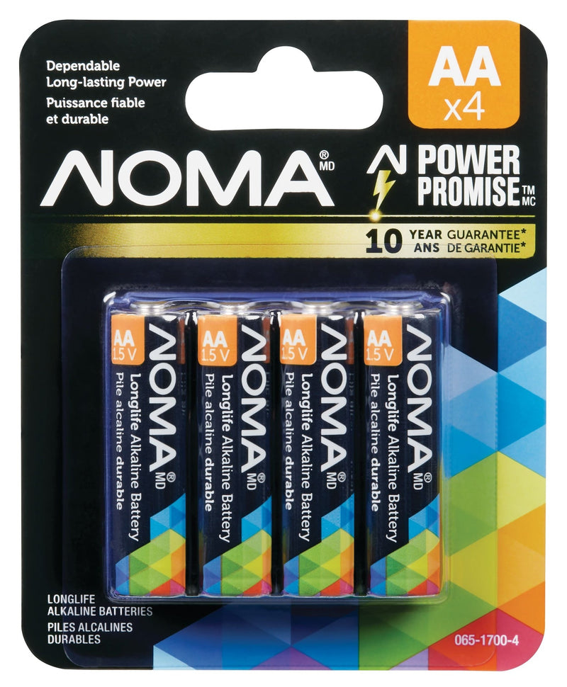 4-pk AA Alkaline Batteries, Long Lasting, All Purpose O9093