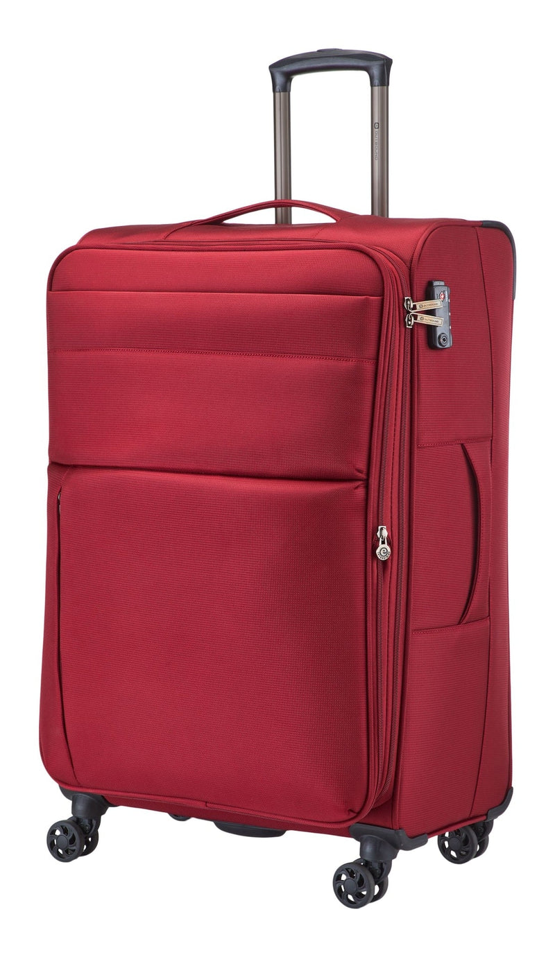 Softside Large Luggage, Wheeled, Red R2108