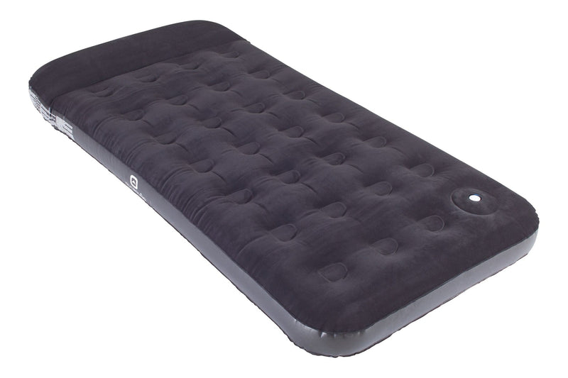 Twin Airbed with Built-In Manual Pump, Hand/Foot Pump, PVC, Black M865