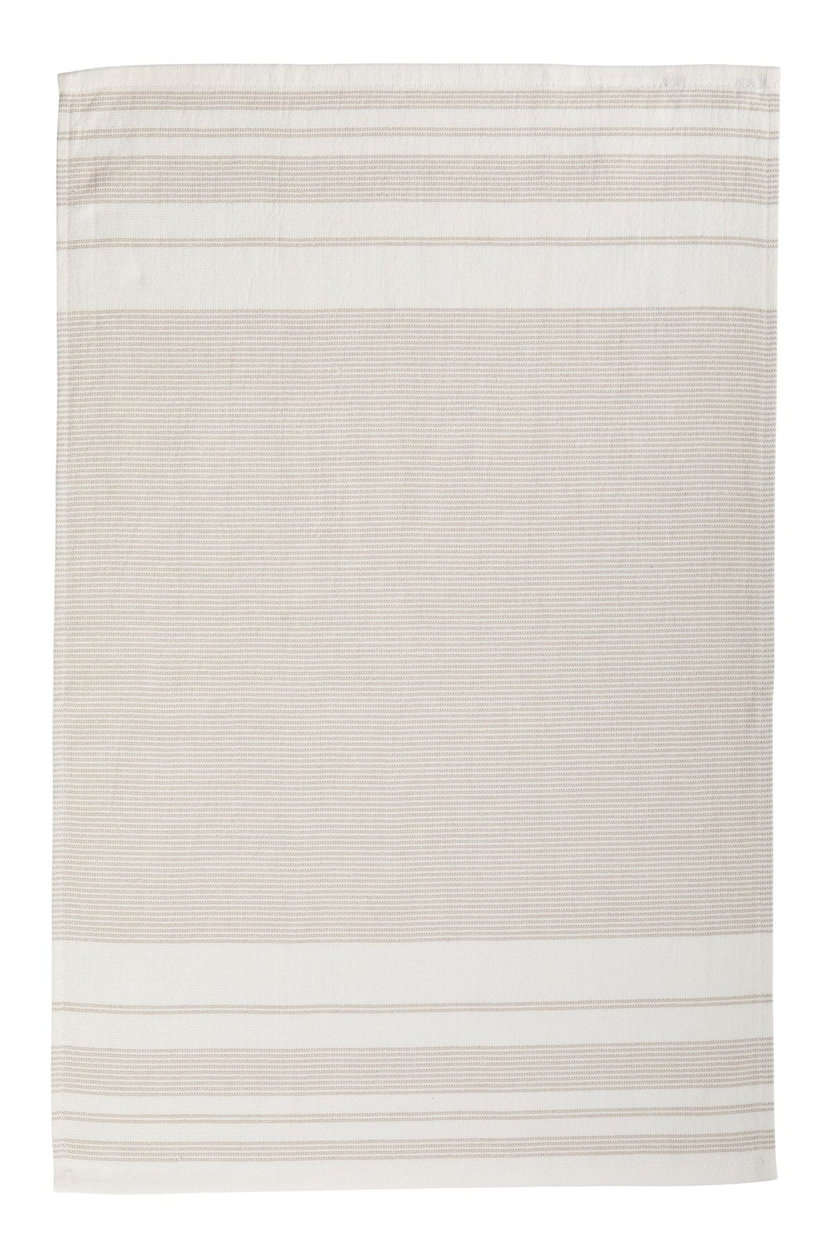 All-Purpose Striped Cotton Kitchen Towels, Beige, 2-pk