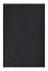 All-Purpose Two-Tone Cotton Kitchen Towels, Black, 2-pk