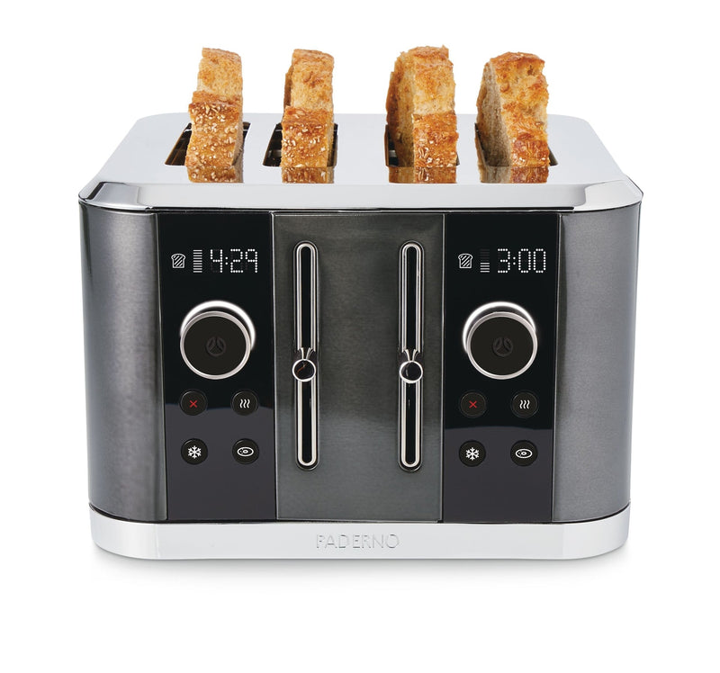 Wide Slots Toaster with 9 Heating Settings, Black, 4-Slices G4130