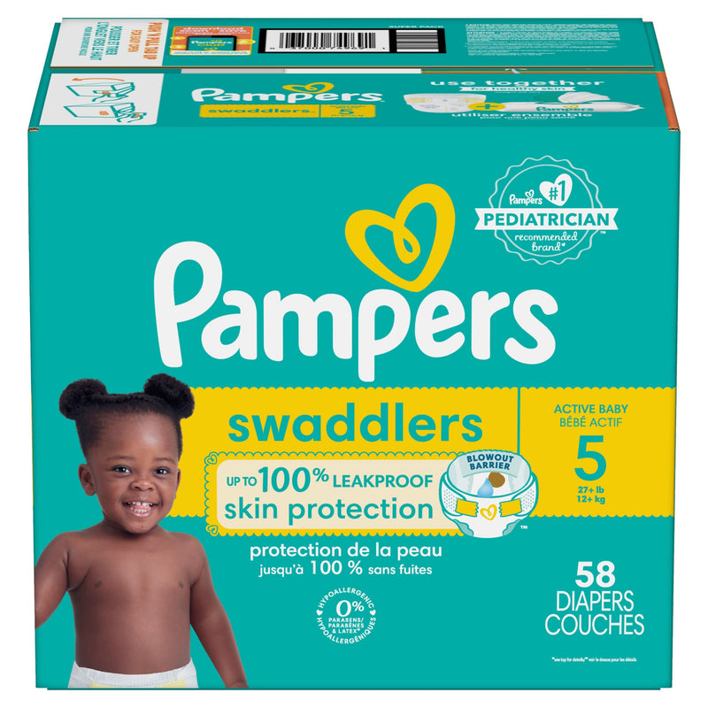 Swaddler Size 5 Leak-Free Baby Diapers, 55-pc P9529