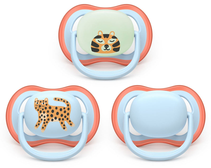 Ultra Air Pacifier 6-18 Months All Day, Leopard, 3-pk L5829