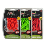 Pride Performance Plastic Golf Tee, 3-1/4-in, 30-pk, Citrus Matte Assorted Colours