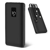 4 in 1 Fast Charging Power Bank with Built-in Cables, 10000mAh - PrimeCables