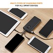 4 in 1 Fast Charging Power Bank with Built-in Cables, 10000mAh - PrimeCables