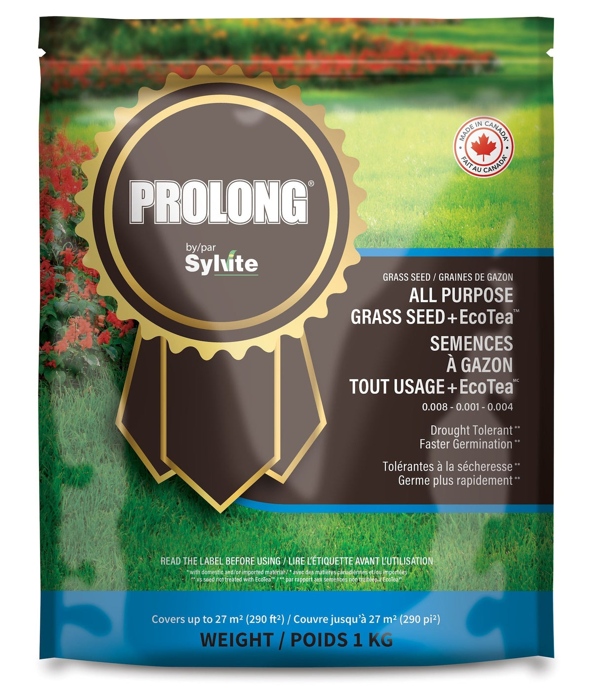 Grass Seed with EcoTea Biostimulant, 1kg