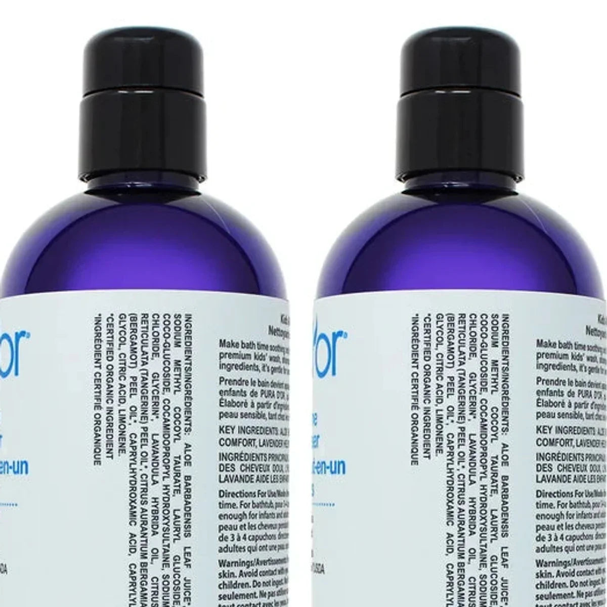 Pura D'or Kids All-in-One Gentle Cleanser, 2 x 473 mL