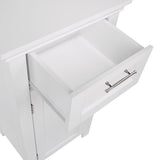 Home Somerset Single Door Bathroom & Laundry Storage Cabinet with Drawer & Adjustable Shelf, White