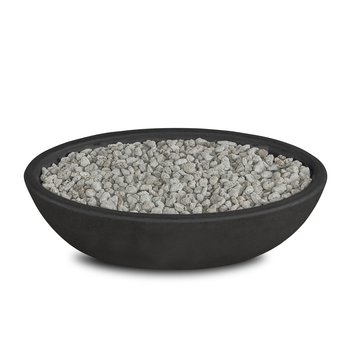 Riverside Oval Concrete Propane Fire Pit in Shale, 48-in