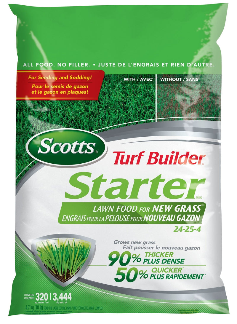 Turf Builder Starter Lawn Fertilizer, 24-25-4 For New Grass, 320-m2 Q8461