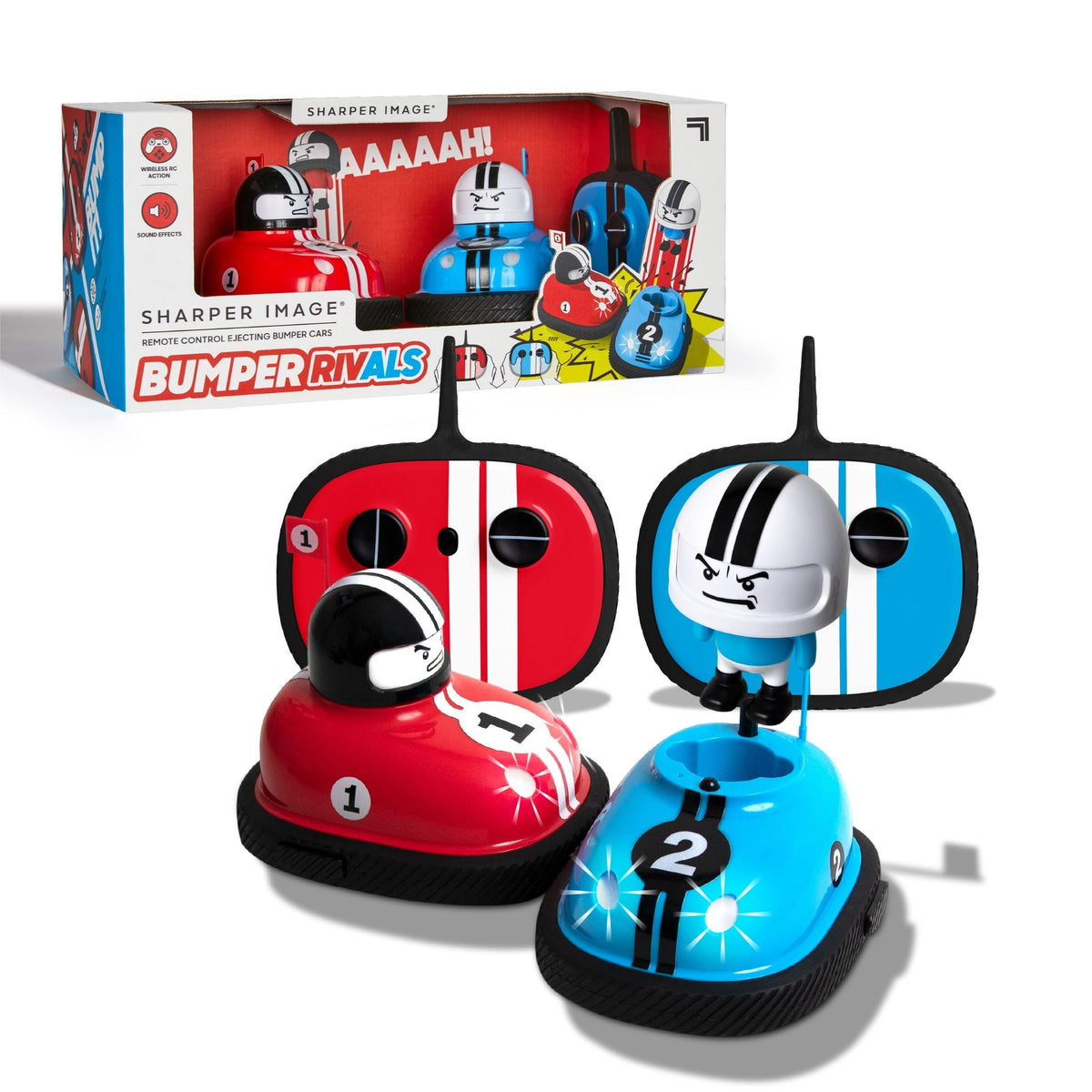 Sharper Image Road Rage Speed Bumper Remote Controlled Car Toy, 2-pk