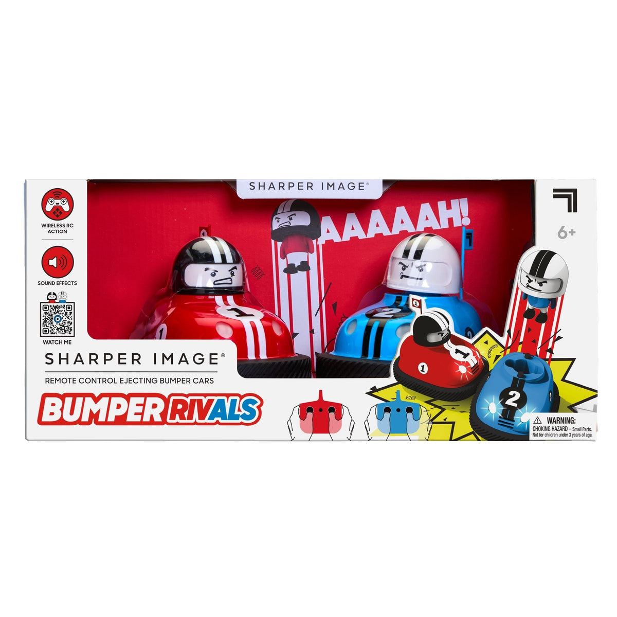 Sharper Image Road Rage Speed Bumper Remote Controlled Car Toy, 2-pk