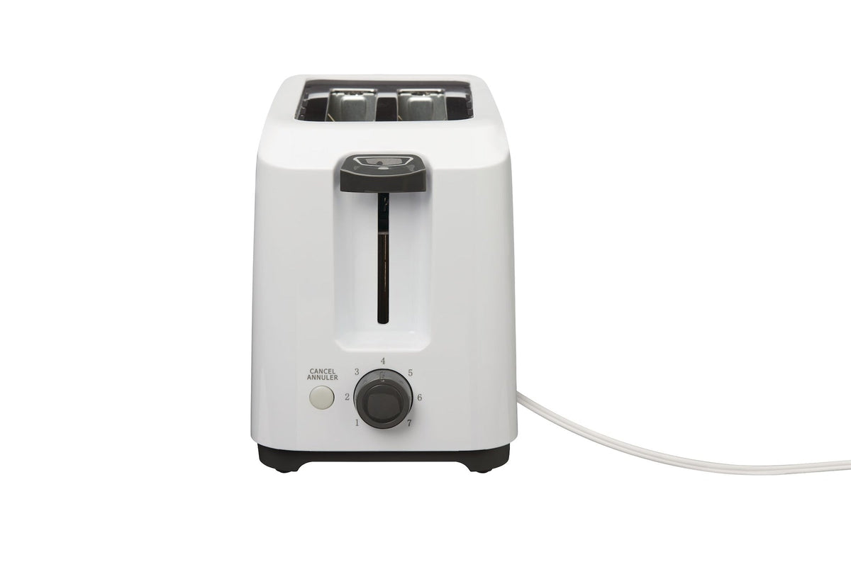 2-Slice Toaster, White, Removable Crumb Tray