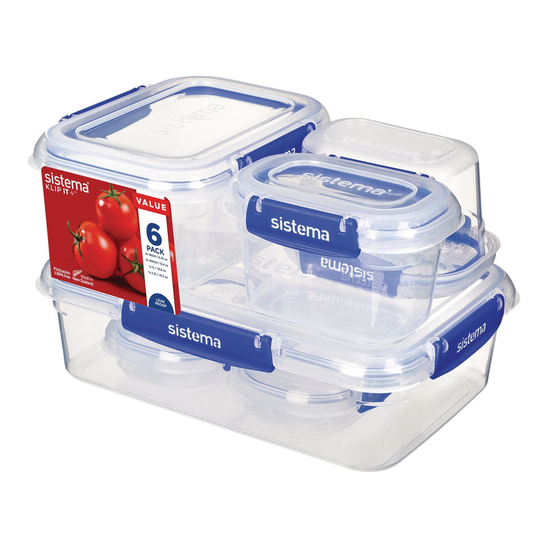Airtight Rectangular Food Storage Container Starter Set with Leakproof Seal, 12-pc E8776