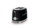 50's Retro Style Wide Slot Pop Up Electric Toaster with 6 Settings, 2-Slice, Black