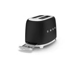 50's Retro Style Wide Slot Pop Up Electric Toaster with 6 Settings, 2-Slices, Matte Black