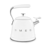 Traditional Stove Top Whistling Kettle, White, 2.3-L