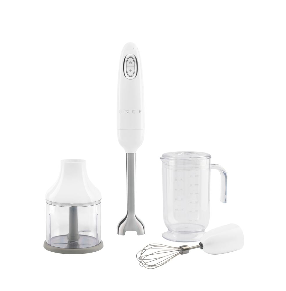 Variable Speed Hand Blender with Attachments, White