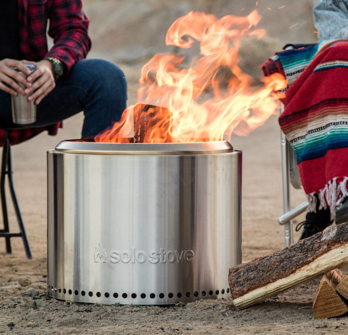 Solo Stove Stainless Steel Smokeless Bonfire Fire Pit with Removable Ash Pan, 19.5 x 14-in