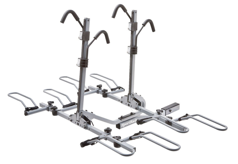 SR2902LR Crest Deluxe 4-Bike Lock & Tilt Platform Hitch Mount Bike Rack, Fits 2-in Receiver, Granite Grey L7105