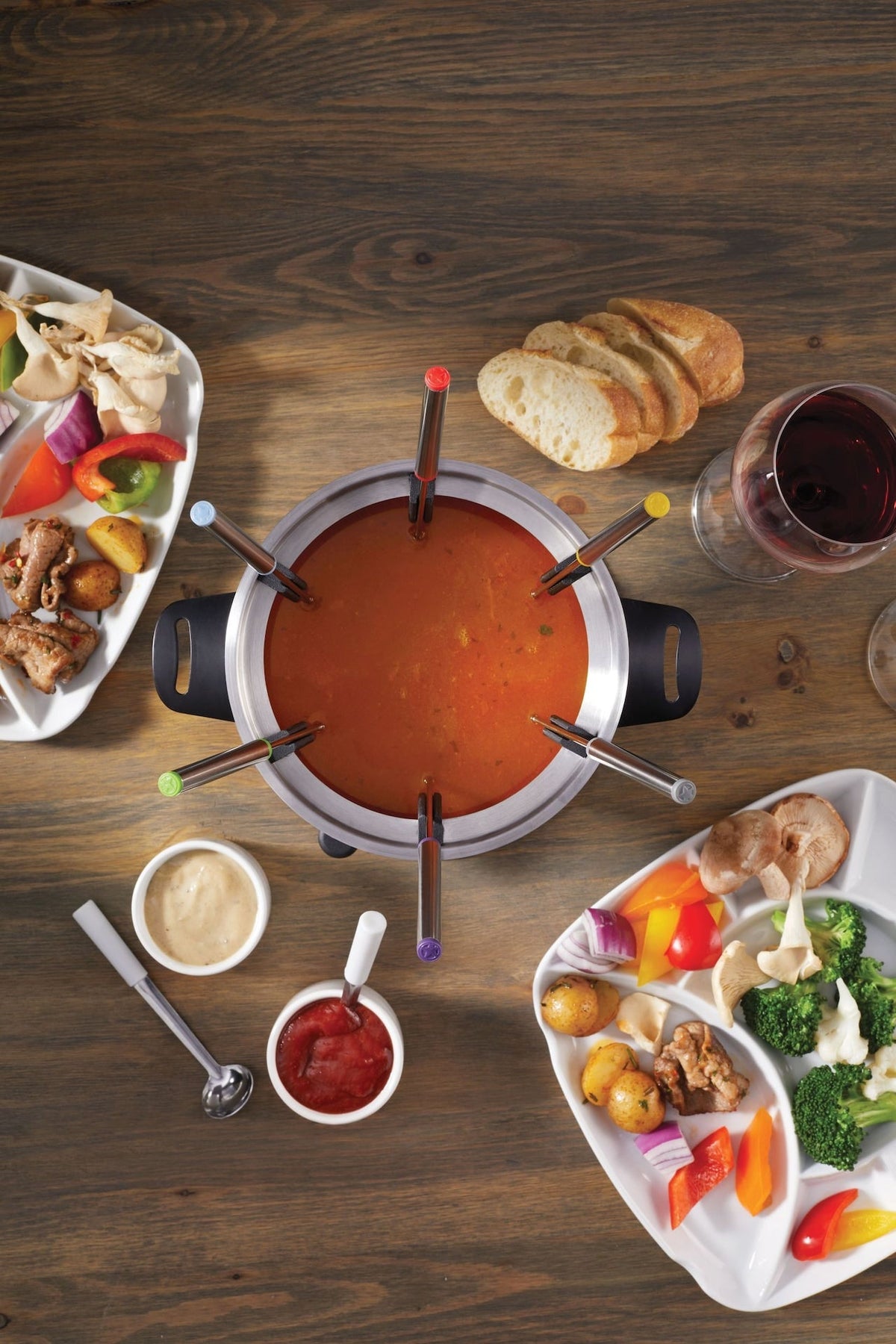 19 piece FONDUE with MAGNETS