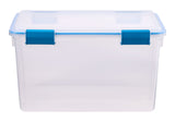 Clear Storage Box with Gasketed Lid, 51-L