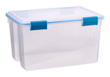 Clear Storage Box with Gasketed Lid, 51-L
