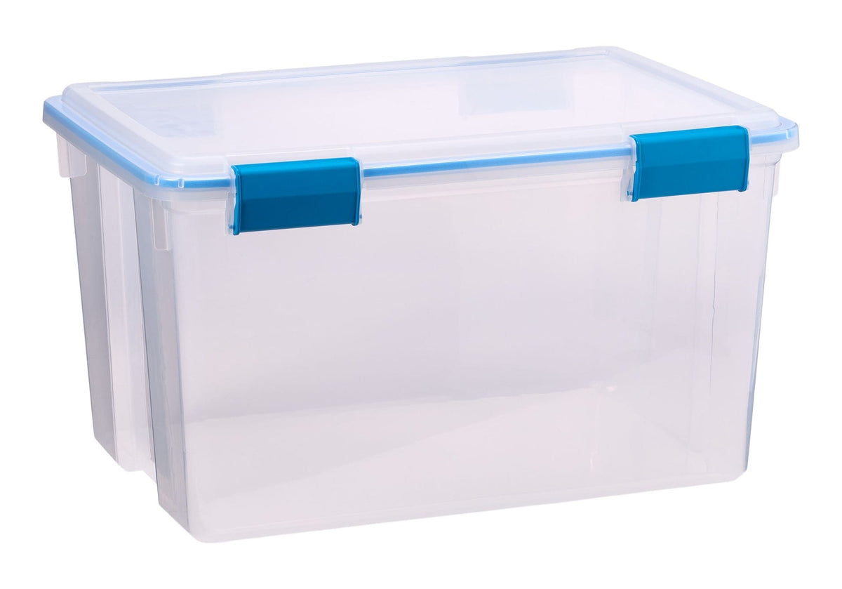 Clear Storage Box with Gasketed Lid, 51-L