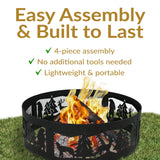 Decor Forest Wilderness Fire Ring, 36-in