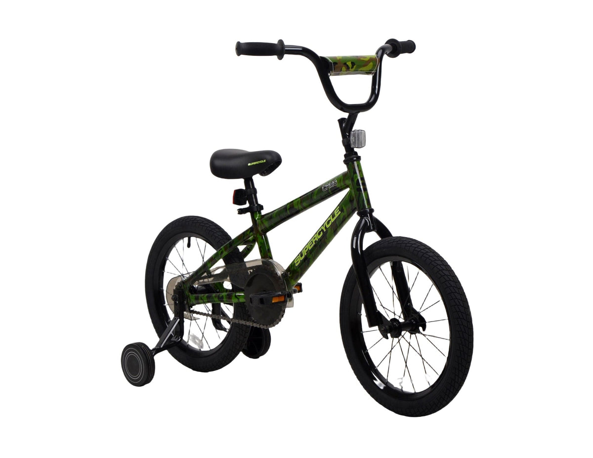 Youth Bike with Hi-Ten Steel Frame, 16-in, Camo
